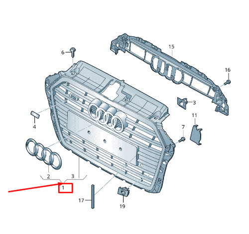 Nuova griglia radiatore audi - nuova,