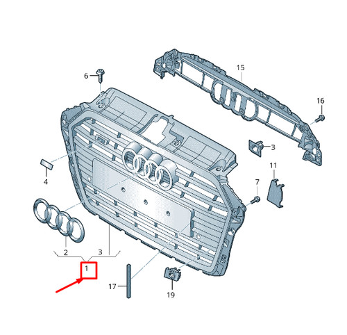 Griglia radiatore audi - radiatore,