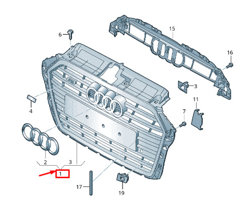 Griglia radiatore audi - griglia,