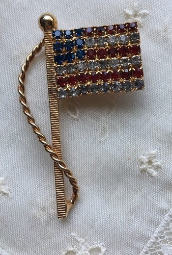 Spilla bandiera usa - usa, strass